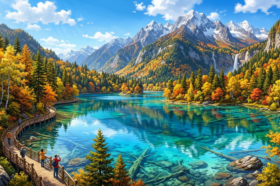 Jiuzhaigou + Chengdu + Emeishan + Maoxian 8D6N